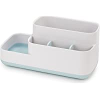 Joseph Joseph - Bandeja de baño de fácil Almacenamiento- Color Blanco y Gris- plástico- Blanco y Azul- 11.9 x 11.6 x 24…